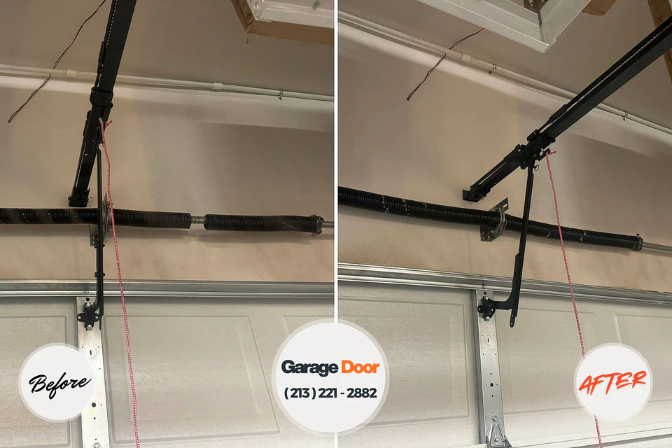 Before and after: garage door repair Tyler Run, PA